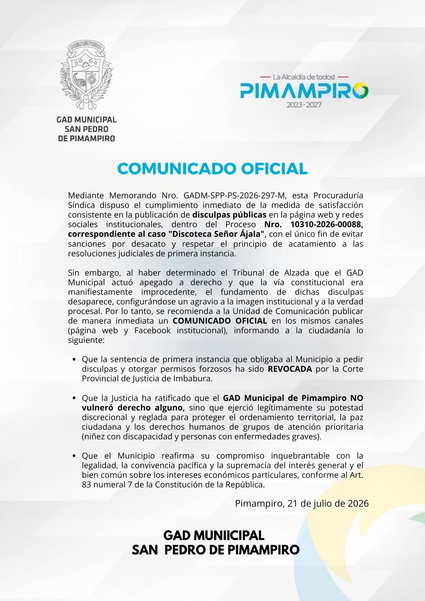 COMUNICADO 